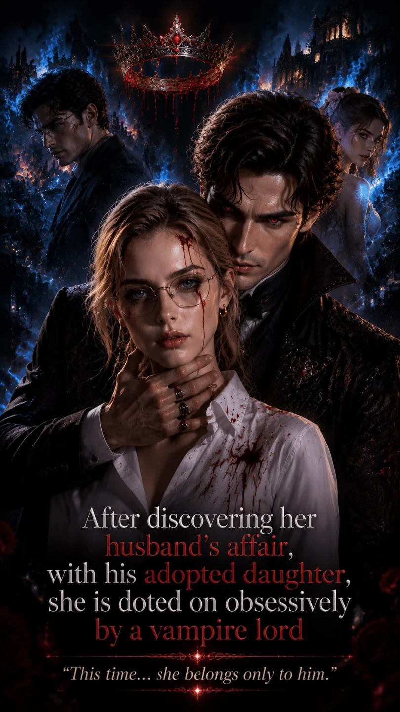 After discovering her husband’s affair, with his adopted daughter, she is doted on obsessively by a vampire lord