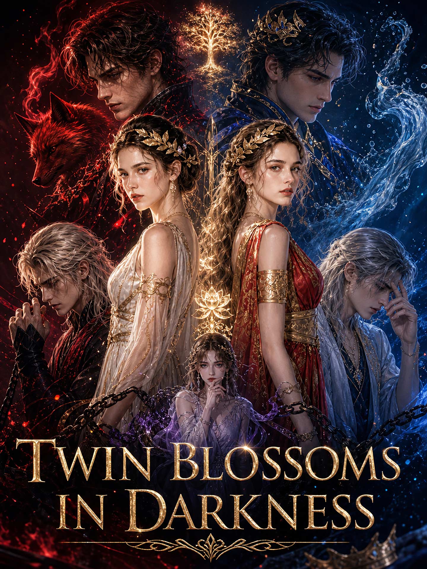 Twin Blossoms in Darkness